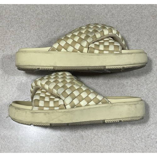 Nike Jordan Sophia Slide Gold/White Checkerboard Womens Shoes Size 8 Casual Wear - Picture 6 of 12