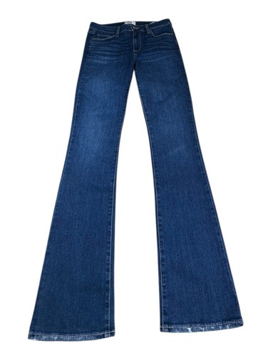 Paige Jeans Womens 30 Blue Manhattan Bootcut Dark Wash Stretch Mid Rise Denim