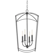 Quorum International 6812-4 Mantle 4 Light 15"W Pendant - Black