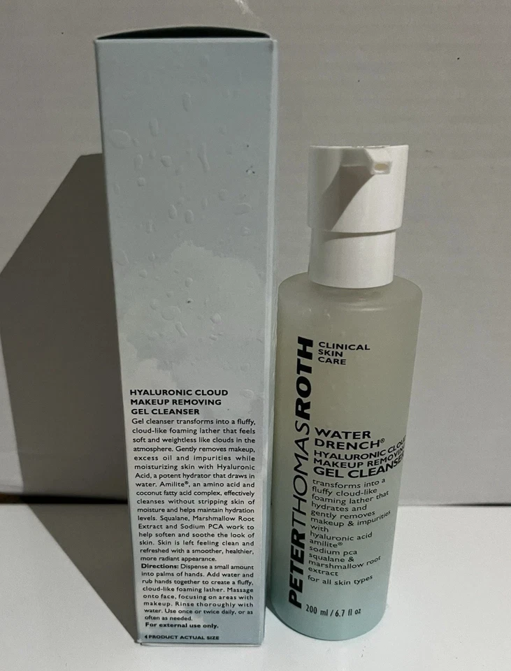 Limpiador en gel para nubes hialurónicas Peter Thomas Roth Water Drench ~ 6,7 oz ~ Nuevo Foto 2 de 4