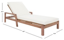Safavieh DONNAMARIA WICKER SUN LOUNGER, Reduced Price 2172773524 CPT1027A