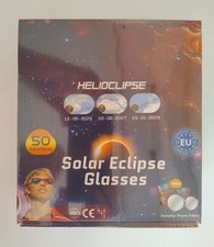 Helioclipse 50x Solar Eclipse Viewing Glasses Filter School ISO 12/8/26 NEW BOX
