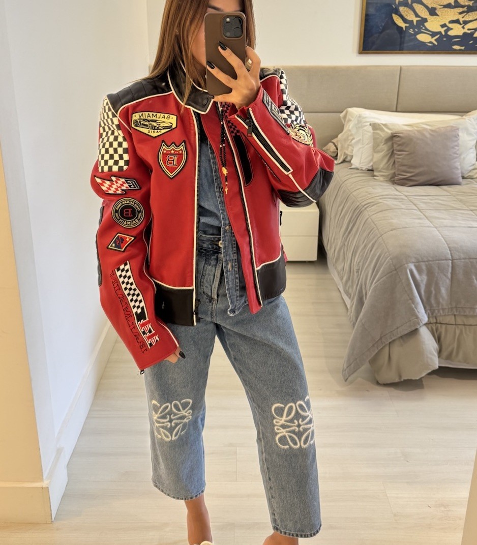 Balmain Leather Jacket – Miami F1 Special Edition Size 48, Unisex