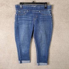 Levis Jeans Womens 8 Blue Modern Pull On Crop Denizen Cuffed Denim Stretch