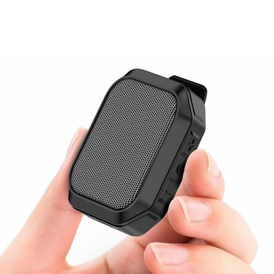 Xinborry Wearable Speaker, IPX7 Clip-On Portable, BT 6.0, TWS, Hands-Free Gray