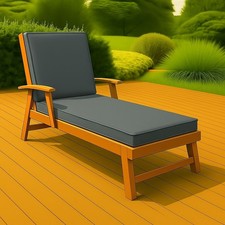 Waterproof Sun Lounger Foam Cushion - Garden Recliner Sunbed Deck Chair Pad