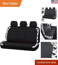 Stylish Neoprene Cow Print Car Seat Protectors - Universal Rear Fit 4060
