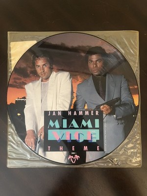 Jan Hammer, Miami Vice Theme/ Glenn Frey, 1985 MCA 6150B Picture Disc