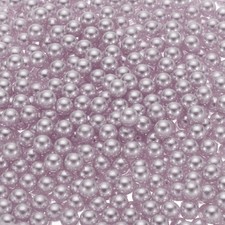 1000Pcs Faux Pearl for Crafting 8mm No Hole ABS Round Pearls Beads Light Purple