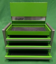 Green Mini Micro Tool Box Snap-On Top Chest Jewelry Holder -USED