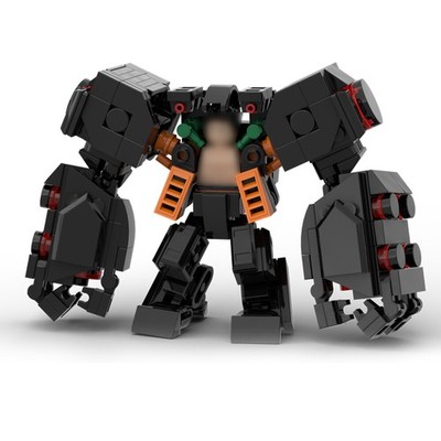 Skeleton Mech Suit MOC Model Video Game Armor 303 Pcs