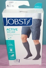 Jobst Activewear 110490 White Medical Compression Socks 20-30 mmHg size Medium