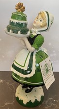 St Patrick  s Day Girl Holding Clover Cake Standing on cake Lucky Lane Decor New