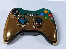 Xbox 360 Controller Limited Edition Chrome Gold - TESTED & CLEANED - Good Cond