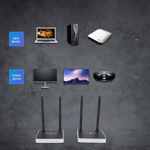 EU Plug 24dbm RF 802.11a/N Wireless WIFI 1080P Extender With 3.5MM NEW - Afbeelding 2 van 12