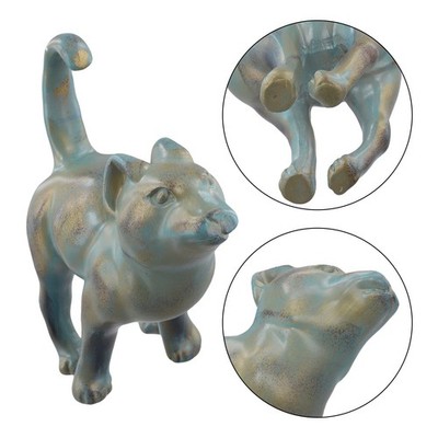 Einzigartige Katzenstatue im Retro-Stil mit zarter Schmetterlingsfunktion im Inneren