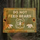 Vintage US Forest Service Do Not Feed Bears Porcelain Sign National Park Service