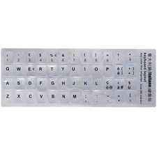 Stickers Keyboard Gray Italian Layout Ita Black Letters Silver Notebook Pc