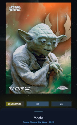Yoda - 25cc Legendary Rebel Orange Chrome 2025 - Topps Star Wars Trader