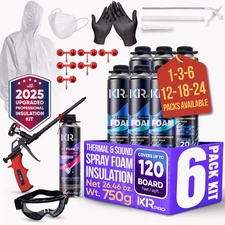 Spray Foam Insulation Kit (6 PK Kit-26.46oz) Expanding Foam Sealant