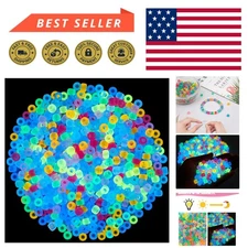 Bulk 1000 Glow in the Dark Pony Beads - Ideal for Friendship Bracelets & Crafts