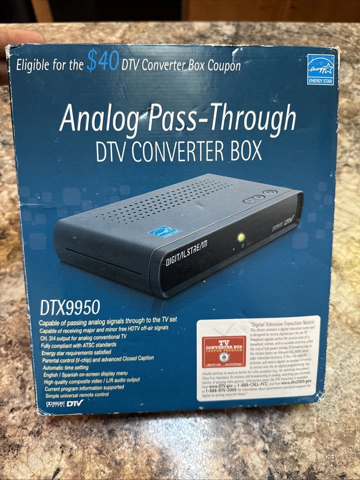 Digital Stream DTX9950 Analógico Pass Through DTV Convertidor Caja con Control Remoto Foto 4 de 4