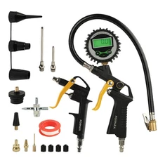 Heavy Duty Compressor Accessory Kit, Digital Tire Inflator with Pressure Gaug...