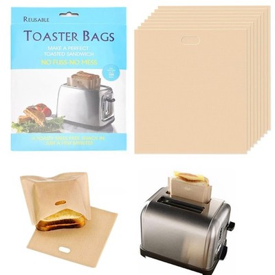 8 Pack Toaster Bags Reusable,7.5 x 6.7 Non Stick and Easy To Clean 8PCS, skin
