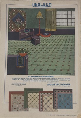 SOCIETA  DEL LINOLEUM PAVIMENTO advertising year 1926