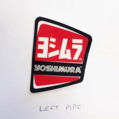 Yoshimura Endkappe Aufkleber - Hitzefest RS9 LINKS - Stück