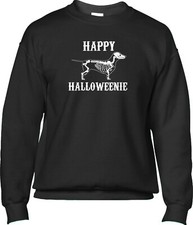 Halloweenie Halloween Trick or Treat Funny Party Skeleton Horror Mens Sweatshirt