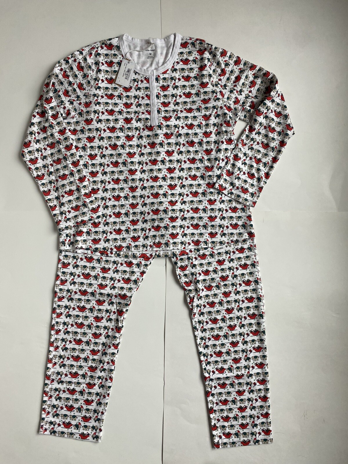 Roller Rabbit Holly Jolly Elephant Santa Pajama S… - image 4