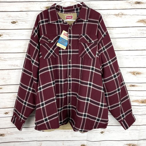 Red Plaid Sherpa Fleece Lined Jacket 