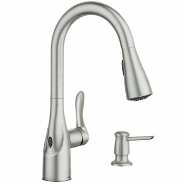 MOEN Ario Motionsense Wave STAINLESS SPOT RESIST Kitchen Faucet - 87087EWSRS-NEW