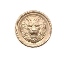  Lion Head Hardwood Round Wall Plaque / Applique / Rosette