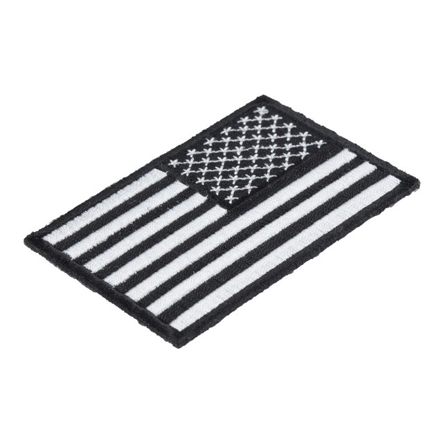 American Flag Black & White Reversed Patch, U.S. Flag Patches eBay