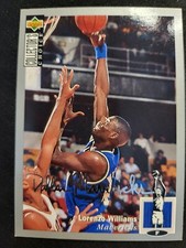 1994-95 Collectors Choice Lorenzo Williams SILVER SIGNATURE Card #288