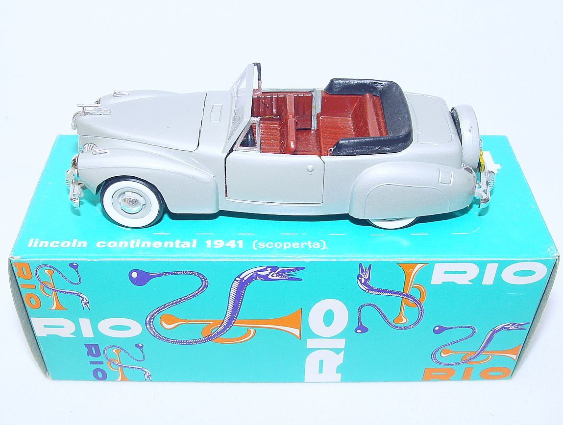 ミニカー RIO LINCOLN CONTINENTAL CABRIOLET 1941 Rio Italy 1:43 LINCOLN CONTINENTAL OPEN CABRIOLET 1941 Model Car