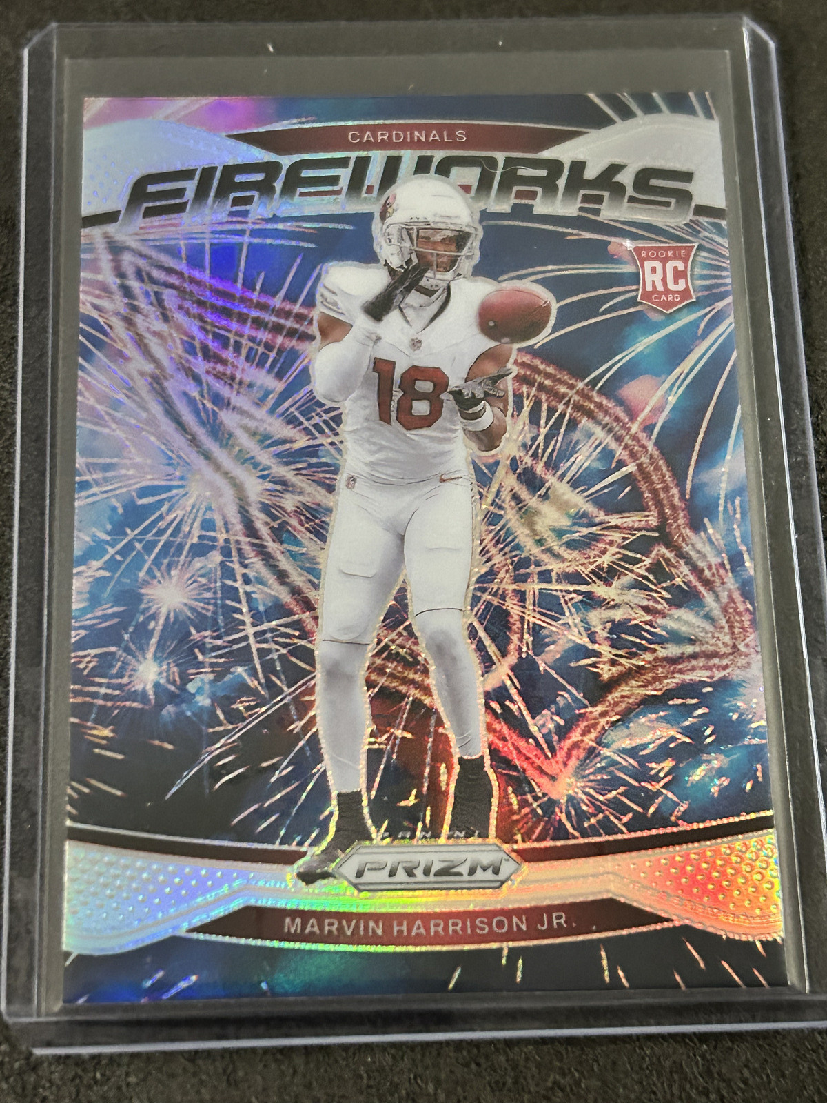 2024 Panini Prizm #20 Marvin Harrison Jr. (RC) Fireworks Silver Prizm