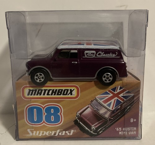 2008 SEALED Matchbox Superfast Classics Purple ‘65 Austin Mini Van SAME DAY SHIP