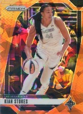 2024 Panini Prizm WNBA KIAH STOKES #122 ORANGE ICE PRIZM ACES