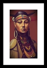 Beauty - Framed Print Black Frame White Mat