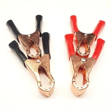 4PCS 50 Amp Alligator Clips Battery Clamps Jumper Test Lead Heavy Duty 80MM