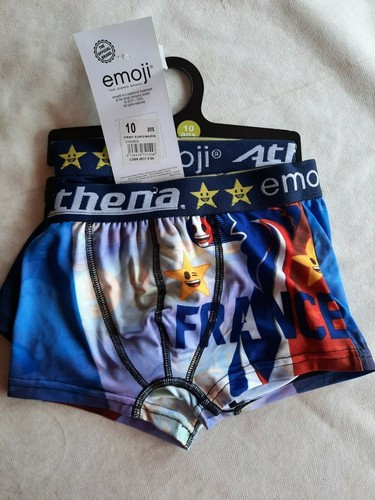 2 boxers Emoji bleu et print euro neufs L marque Athena