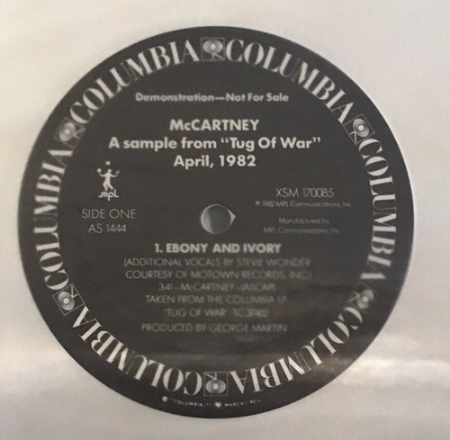 PAULMCCARTNEY:”Tug of War Demos” rare promo Sampler SEALED! White Vinyl - Picture 4 of 4