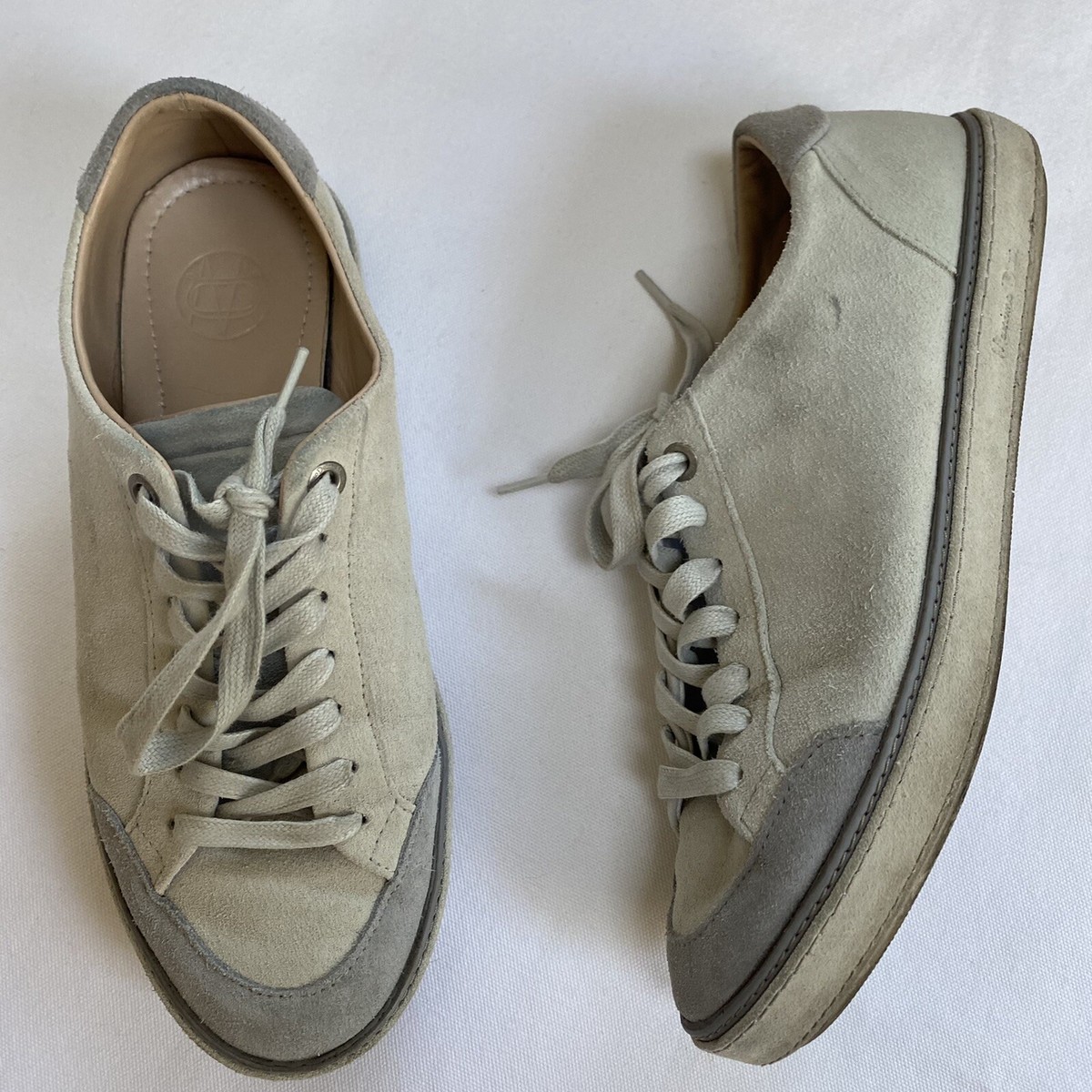 Massimo Dutti Trainers White Suede Leather Size 37 EU Massimo Dutti Sneakers main image 2