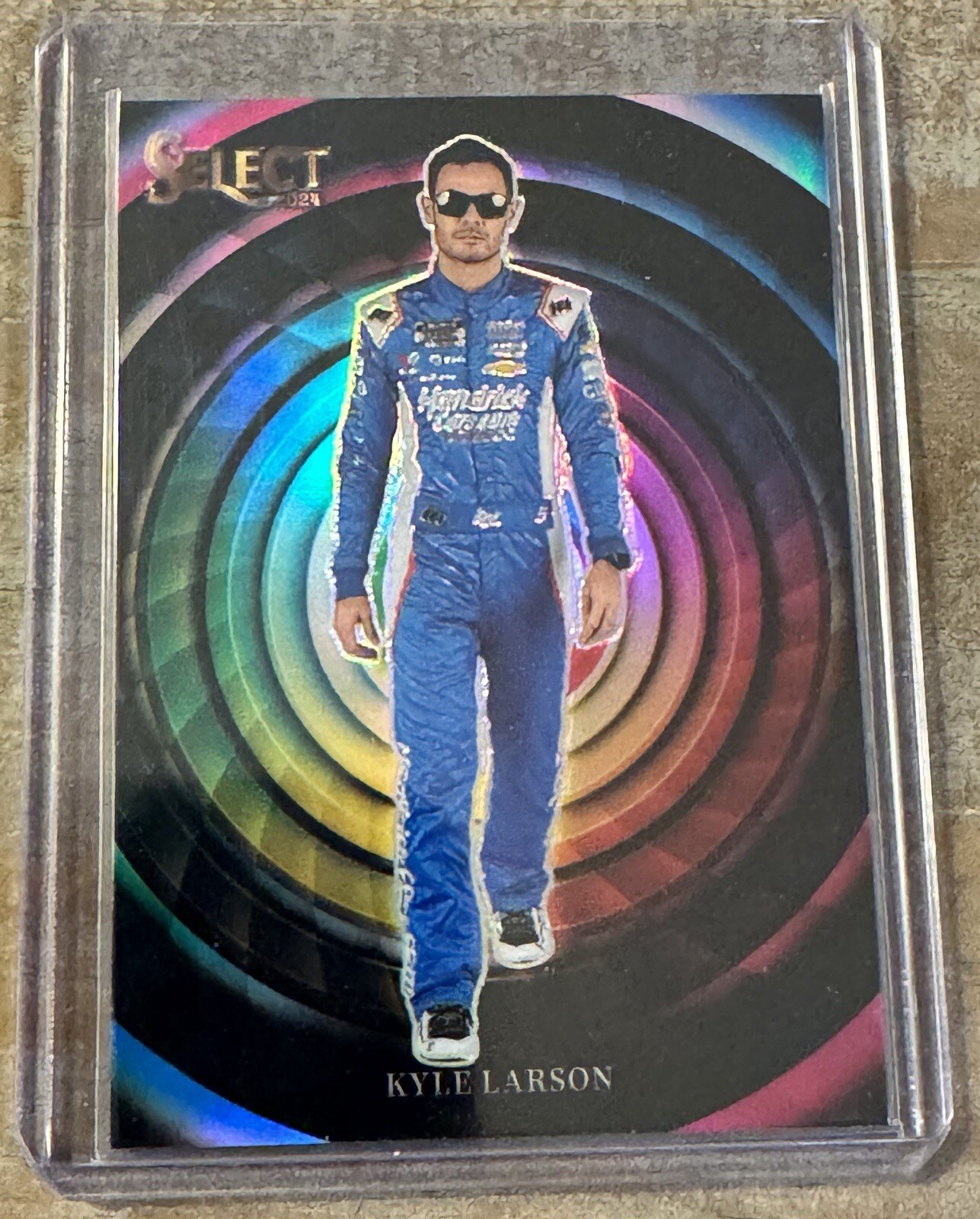 Kyle Larson 2024 Panini Select Color Wheel Case Hit SP #4 HendrickCars.com Chevy