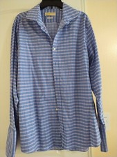 Michael Kors, blue dress shirt for men, very good condition, Size 17- 34/35
