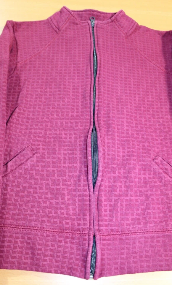 Chaqueta para mujer vintage años 80 90 FILA F-Box cremallera completa pequeña mezcla de algodón borgoña Foto 2 de 4