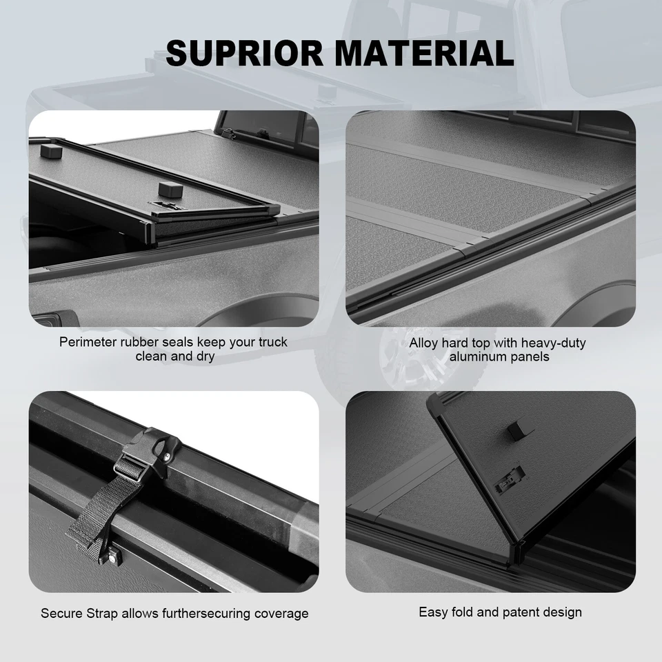 6FT Bed Truck Tonneau Cover For 1983-2011 Ford Ranger 1994-10 Mazda B2300 B2500 Foto 4 de 4